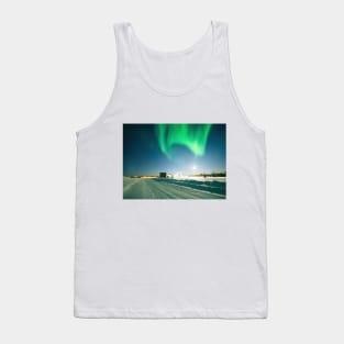 Moonlit Arctic Circle Aurora Borealis Tank Top